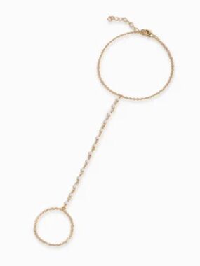 Electric Picks Gold Pearl Hand Chain